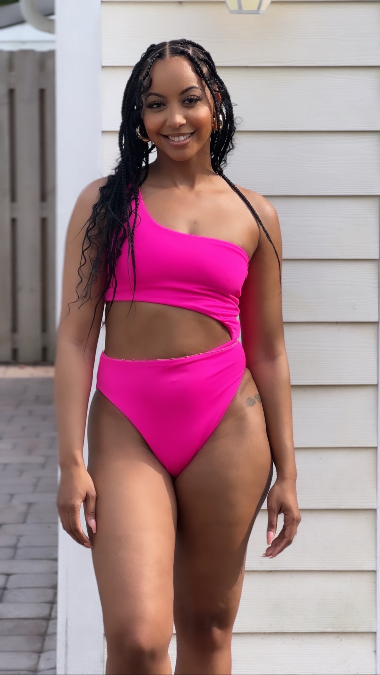 Elektra- High cut out one piece bathing suit